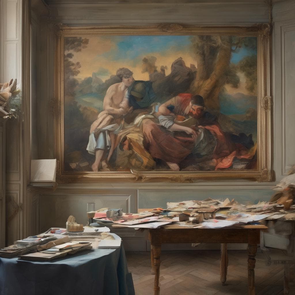 Καλλιτέχνες που άλλαξαν την τέχνη για πάντα, πίνακας ζωγραφικής σε ιστορικό εργαστήριο.